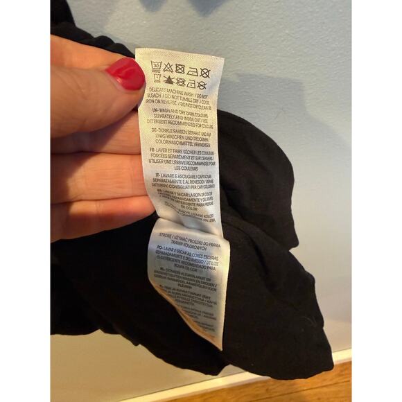 Boden Ruched Black Long Sleeve Midi Dress (Size 6R) - Picture 5 of 5